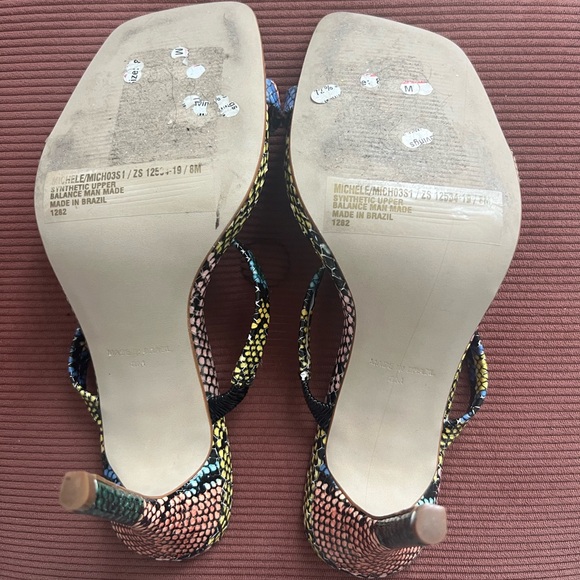 Steve Madden Colorful Snake Print Heels - Picture 3 of 6